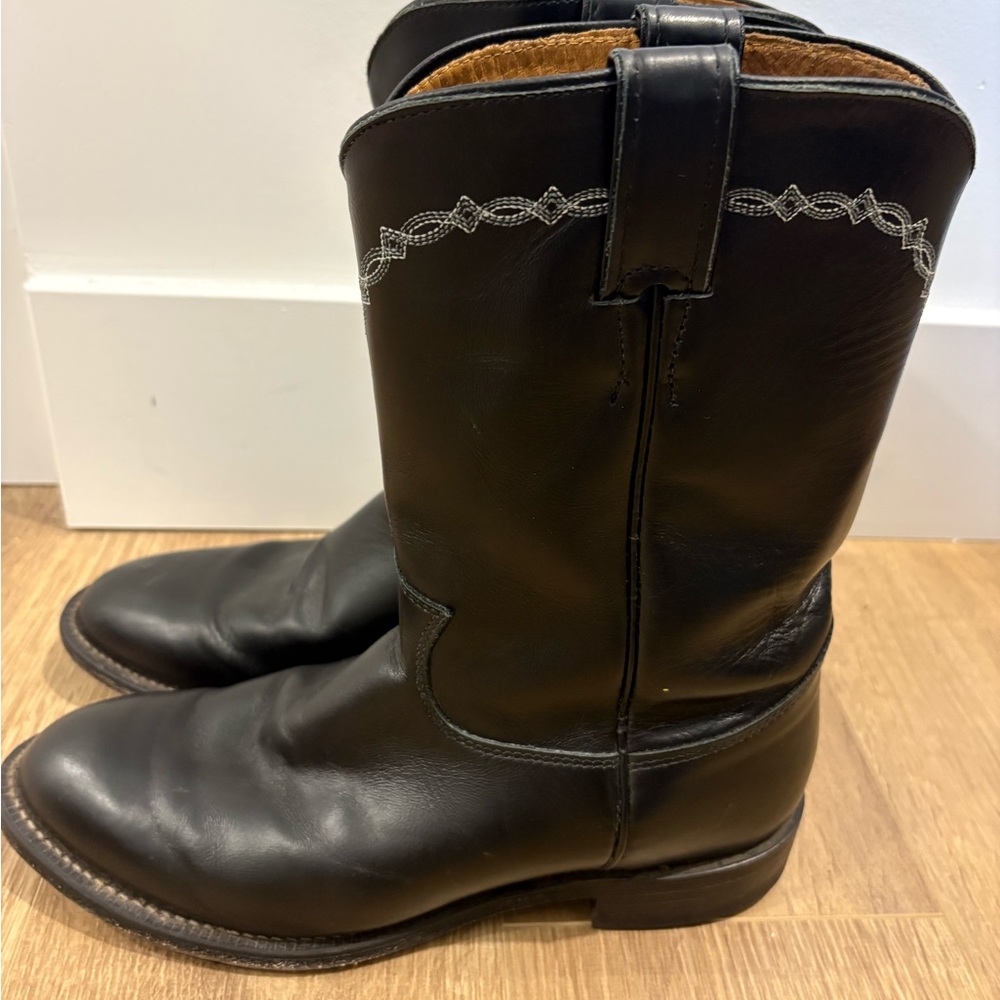 Classic Black Leather Men's Boots